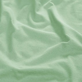 Cearșaf elastic jersey cu elastan verde 180 x 200 cm