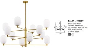 Lustra moderna design deosebit cu 12 de surse de lumina BALOR