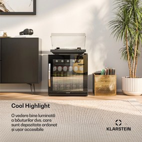 Klarstein Beersafe frigider pentru băuturi cu ușă din sticlă oglindă | 44 x 48 cm | iluminare interioară LED
