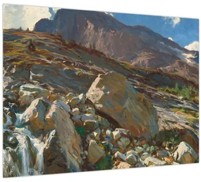 Tablou pe sticlă - John Singer Sargent, Simplon Pass, reproducere (70x50 cm)
