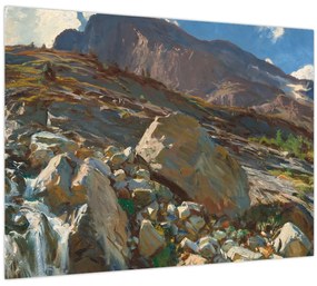 Tablou pe sticlă - John Singer Sargent, Simplon Pass, reproducere (70x50 cm)
