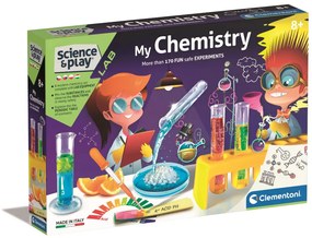 Colorat Test Set științific de laborator de chimie Clementoni