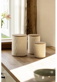 WENKO 54222100 - Cutie de depozitare MAYA 13x17 cm alb/maro