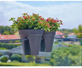 Ghiveci pentru balustradă din plastic reciclat de agățat / de perete ø 30 cm Capri – Artevasi