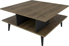 Masuta cafea Akya, nuc, PAL, 89x89x44 cm