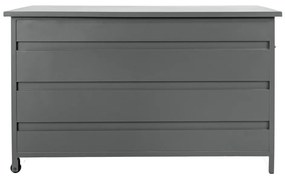 Ladă de grădină Cassis, aluminiu, gri, mare, 160x82x85 cm, 650 L