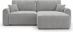 Coltar extensibil reversibil NORDEN TILIA 250x140 cm, gri deschis
