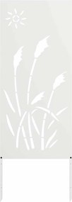 vidaXL Ecran de intimitate pentru grădină Traforaj Alb 50 x 140 cm