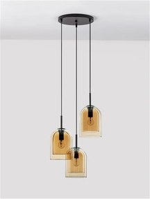Lustra cu 3 pendule modern Velor champagne