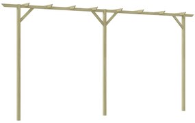 Pergola de gradina, 400 x 40 x 205 cm, lemn