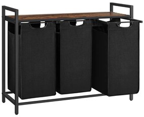 Coș pentru rufe REX maro/negru