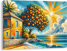 Tablou - Casă cu portocale I. (70x50 cm)