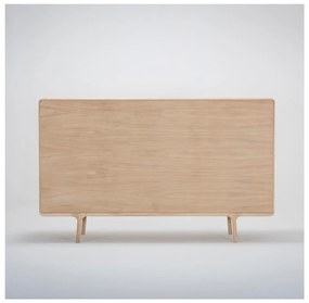 Comodă din lemn masiv de stejar cu 3 sertare Gazzda Fawn, lățime 180 cm