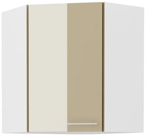Dulap superior de bucătărie, de colț Lavera 58 x 58 GN 72 1F (alb + capuccino lucios). 1032382