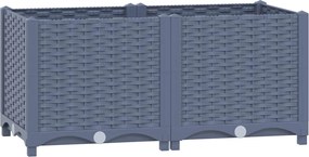 vidaXL Strat înălțat, 80 x 40 x 38 cm, polipropilenă