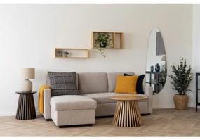 Canapea extensibilă Belfast, nisip închis, cu picioare naturale, HN1085