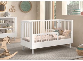 Pătuț alb din lemn de fag 70x140 cm Forrest – Vipack