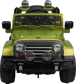 Masinuta Electrica cu acumulator pentru copii NOVOKIDS™ Safari SUV PRO, Cu telecomanda, Max 30 kg, Melodii si lumini, 12V, Verde