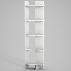 Biblioteca PERLA, alb, PAL melaminat, 49x22x170 cm