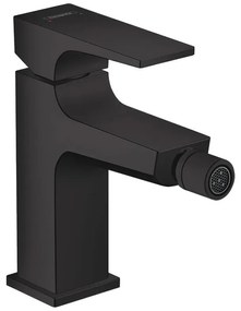 Baterie bideu cu ventil click-clack, Hansgrohe, Metropol, negru mat