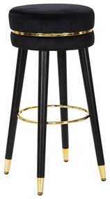 Scaun de bar Mauro Ferretti Paris Nero/Gold, negru