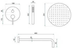 Set de dus incastrat Rea Argon auriu + BOX
