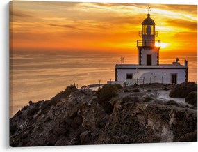 Tablou cu far în apus de soare (70x50 cm)