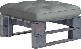 vidaXL Taburet de grădină din paleți, gri, lemn de pin impregnat