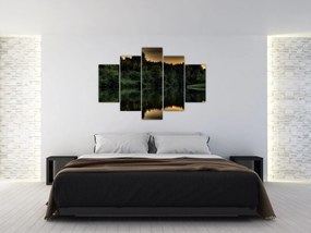 Tablou cu lac în pădure (150x105 cm)