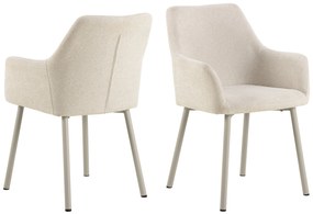 MAZZONI EXPORT VERA Bej (material Apia 453) / cadru bej - SCAUN MODERN ADÂNC TAPIȚAT DIN CHENILLE PENTRU SALON/LIVING LOFT