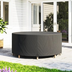 Outsunny Husă protecție pentru mobilier de grădină, rezistentă la iarnă, impermeabilă, anti-UV, prelată 420D țesătură Oxford Ø214x70Hcm Negru | Aosom Romania