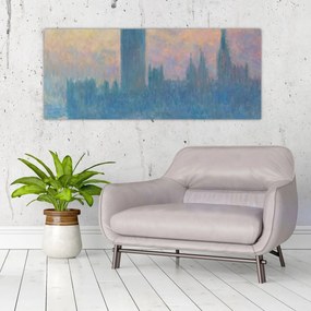 Tablou - Claude Monet, The Houses of Parliament, Sunset, reproducere (120x50 cm)