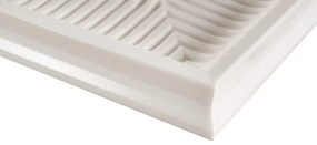 Oglinda dreptunghiulara cu rama din polistiren alba Howard, 49cm (L) x 40cm (L) x 3cm (H)