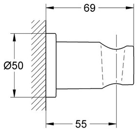 Suport para dus Grohe Rainshower antracit periat Hard Graphite Antracit periat