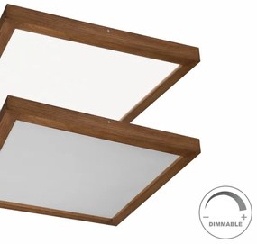 Plafonieră LED dimabilă Brilagi WOODY FRAME LED/50W/230V stejar 60x60 cm IP44 + telecomandă