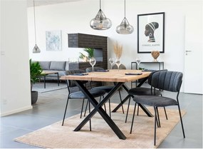 Masă dining cu blat din lemn masiv de stejar House Nordic Toulon, 140 x 95 cm