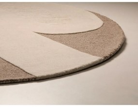 Covor bej rotund din lână ø 150 cm Billi – Micadoni