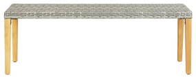46487 vidaXL Bancă de grădină, gri, 80 cm, poliratan