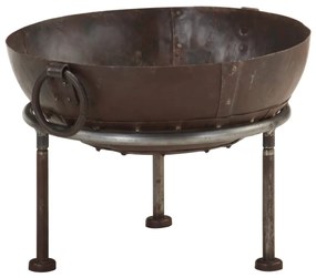 vidaXL Vatră de foc rustică, Ø 40 cm, fier