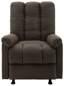 321405 vidaXL Fotoliu rabatabil, maro închis, material textil