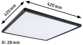Panou dimabil LED/22W ATRIA 230V 3000K negru Paulmann 71002