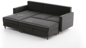 Canapea de colț Eva Left - Anthracite