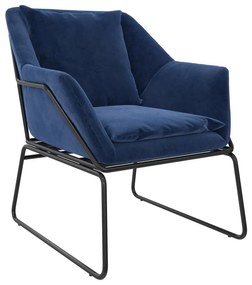 Fotoliu albastru cu tapițerie din catifea Avery – Støraa