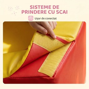 HOMCOM Set de Joacă pentru Copii 1-3 Ani cu 6 Piese de Construcție, 150x100x24 cm, Multicolor | Aosom Romania