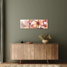 Tablou - Flori (cu ceas) (90x30 cm)