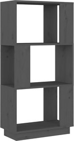 vidaXL Bibliotecă/Separator cameră, gri, 51x25x101 cm lemn masiv pin
