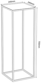 Suport de flori 70x24 cm auriu