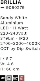 Aplica LED iluminat ambiental BRILLIA alba