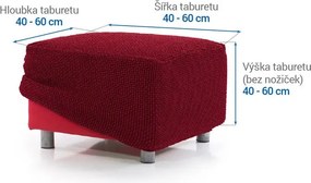 Nueva Textura Huse care se întind foarte bine NIAGARA bordo taburet (40 - 60 cm)