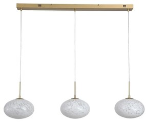 Lustra LED suspendata metal auriu sticla decorativa Confetti